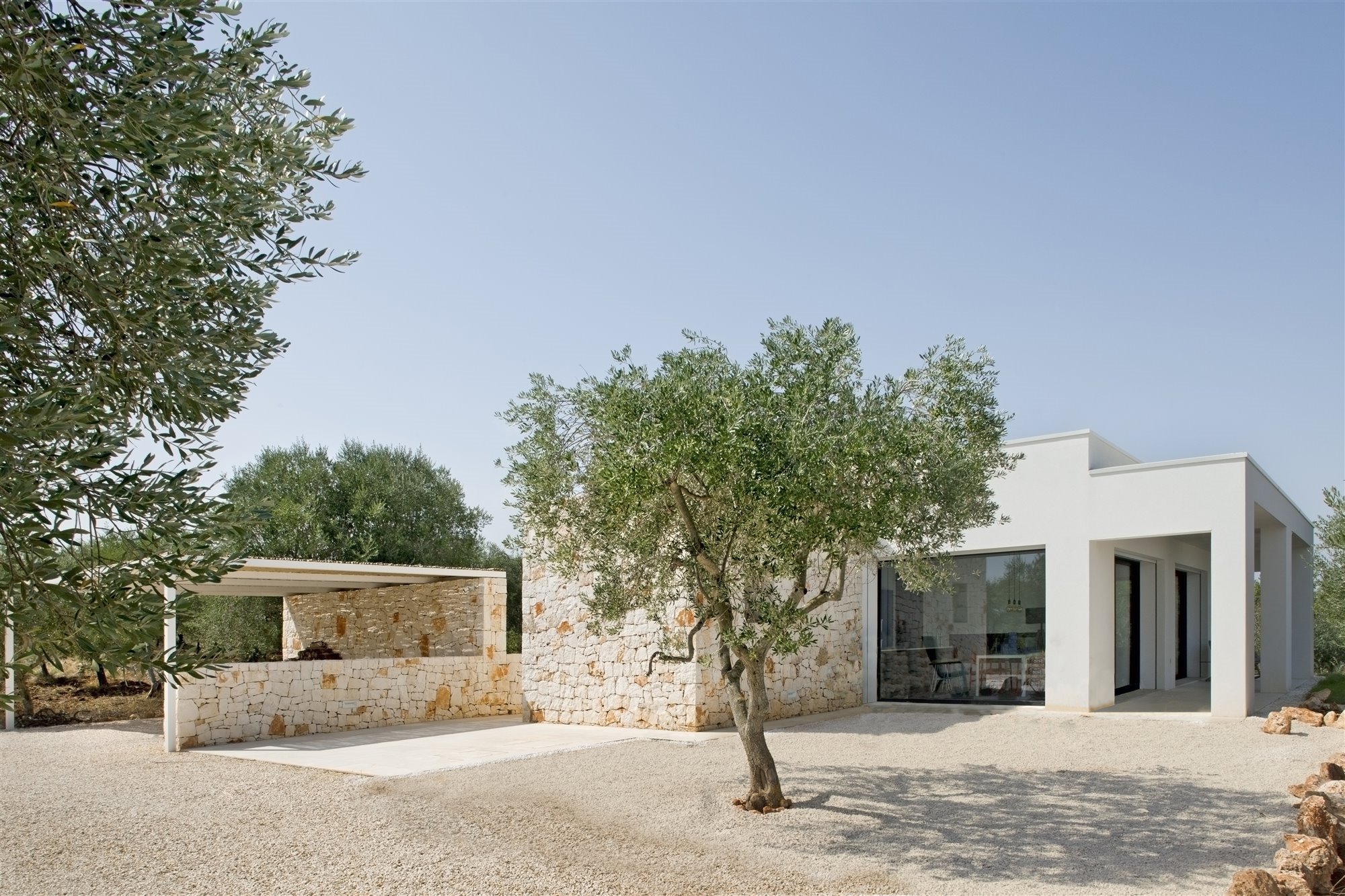 Casa en el olivar. Insertada en un olivar