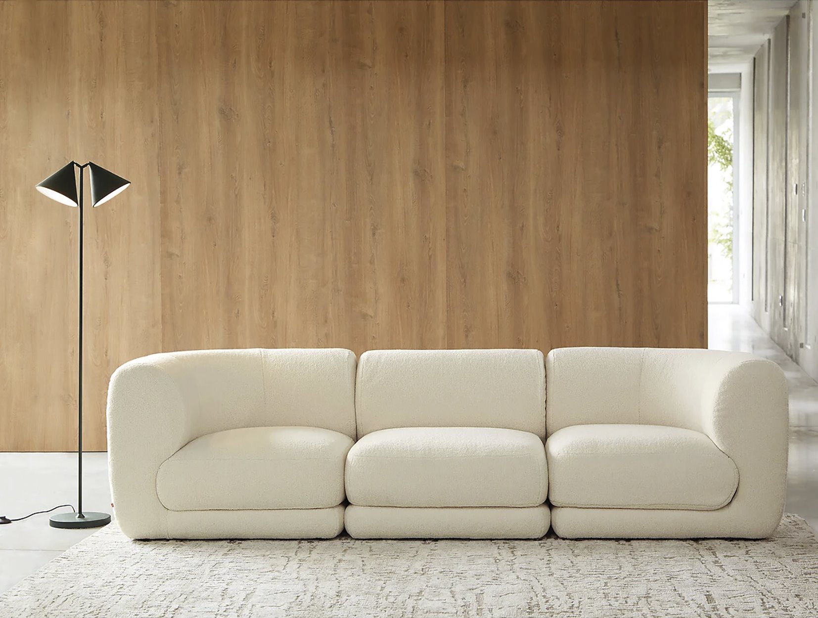 sofa blanco de módulos