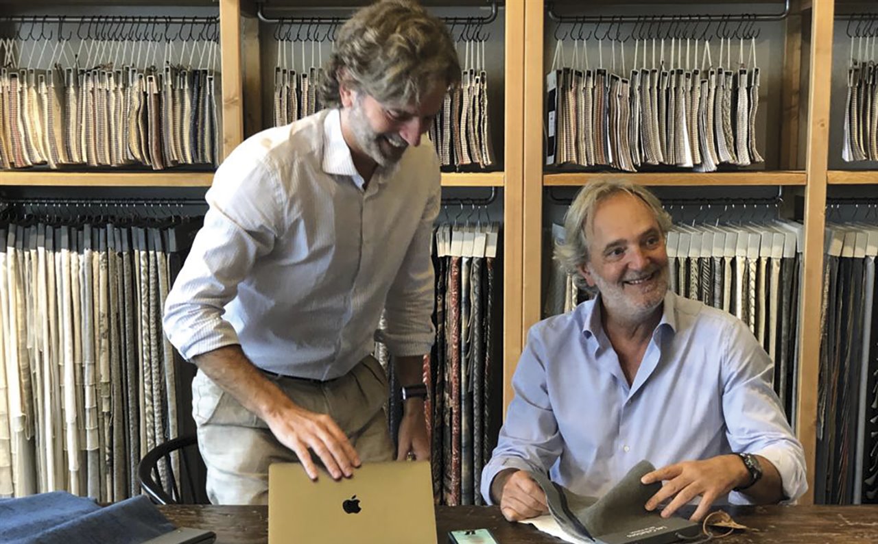 Borja y Álvaro en el showroom de Nueva York