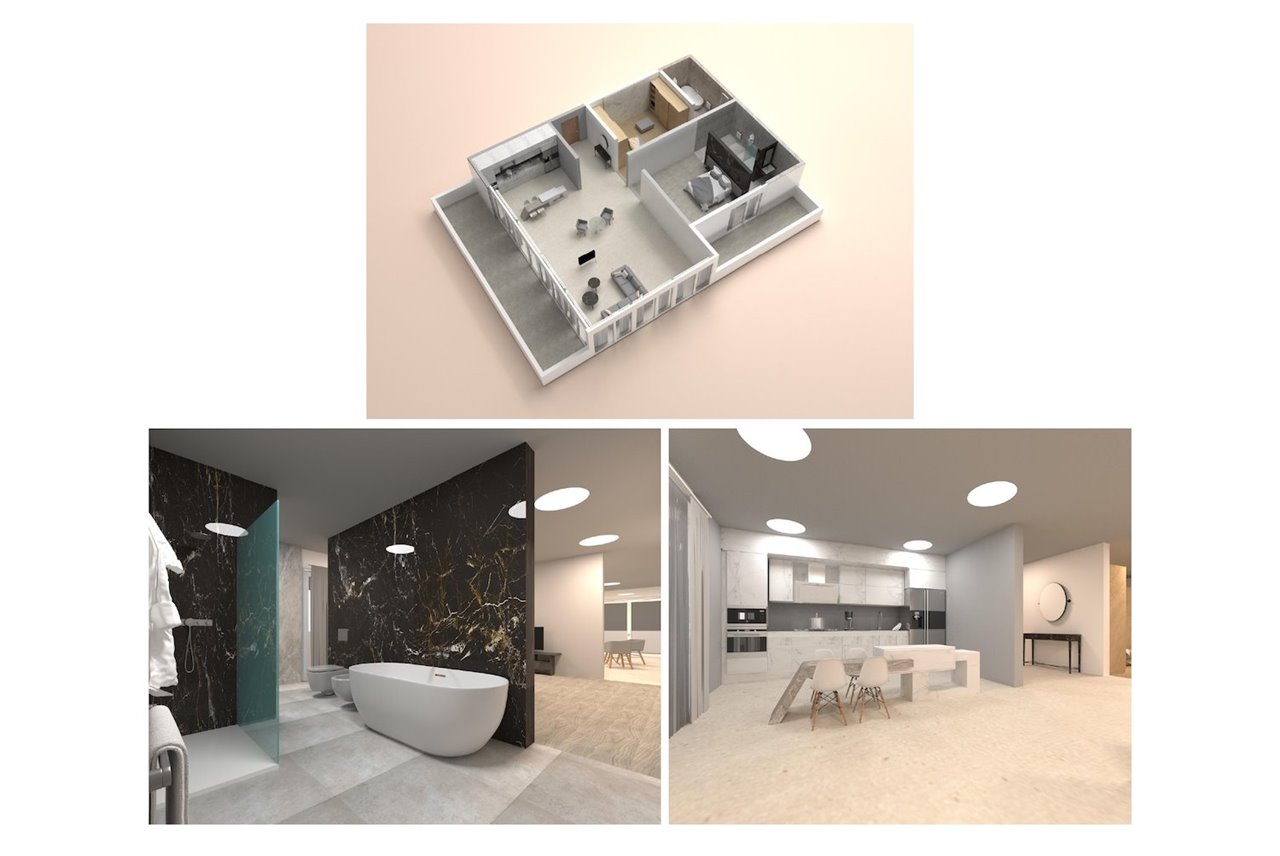 El proyecto PR-132, de María Ying Fernández Arjona, obtuvo el Premio Diseño de Futuro en la categoría de Estudiantes por su planteamiento multifuncional y luminoso de una suite presidencial de hotel.