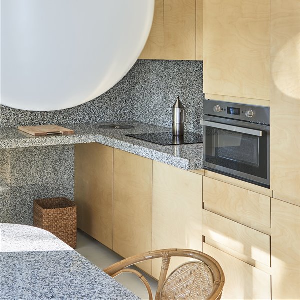 apartamento Marcos Catalán cocina madera