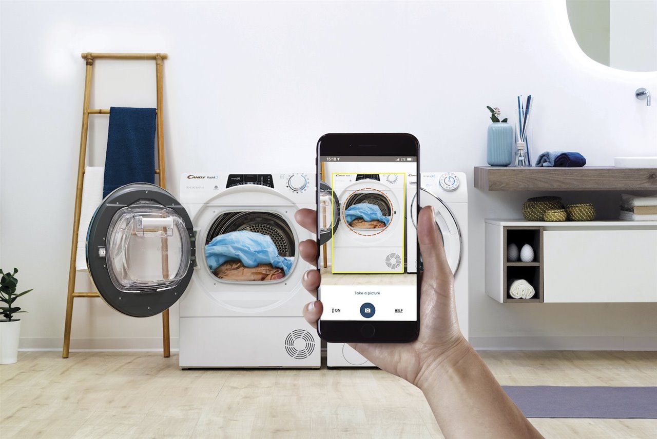 Con la aplicación hOn es posible elegir el programa de lavado o secado de la ropa más idóneo simplemente haciendo una captura de imagen de la colada.