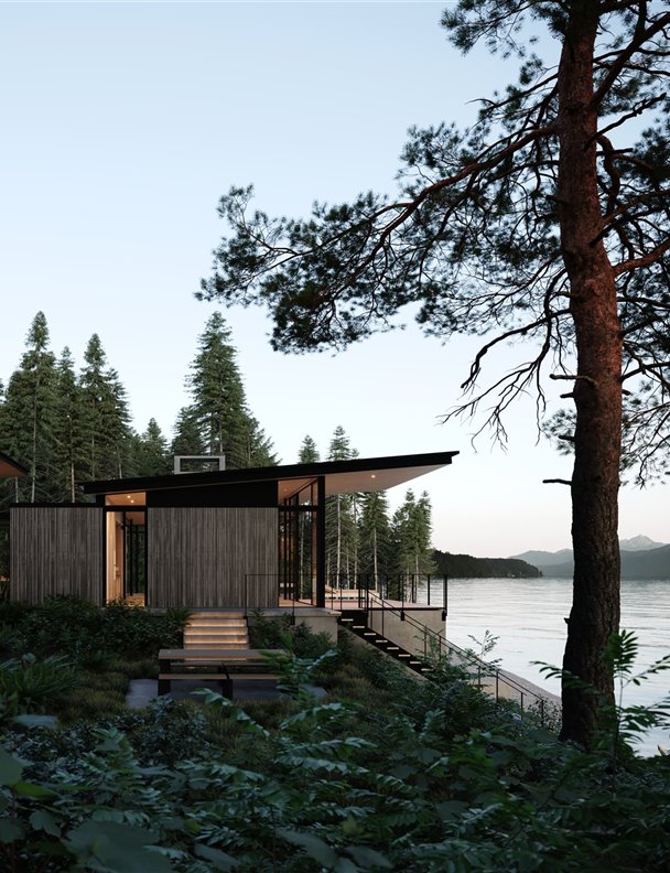 Soñamos con desconectar en esta moderna casa de vacaciones junto a un fiordo