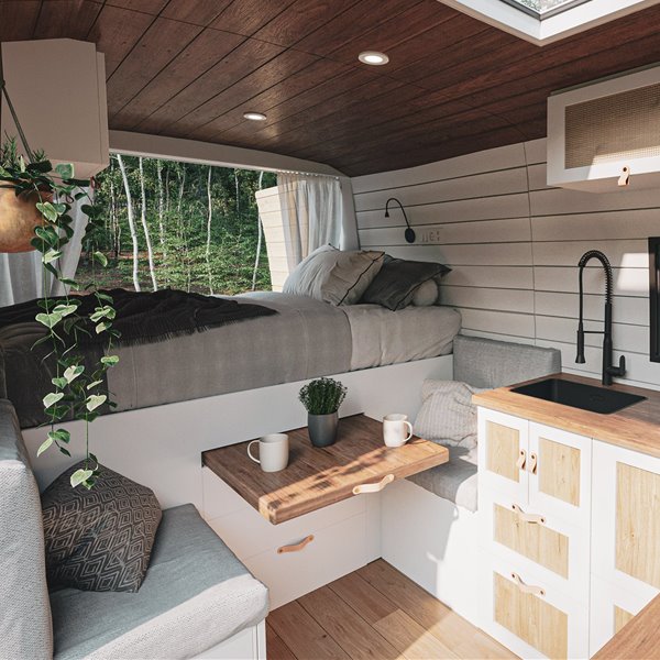 Convierte tu furgoneta en una camper sostenible y de estilo nórdico a golpe de clic