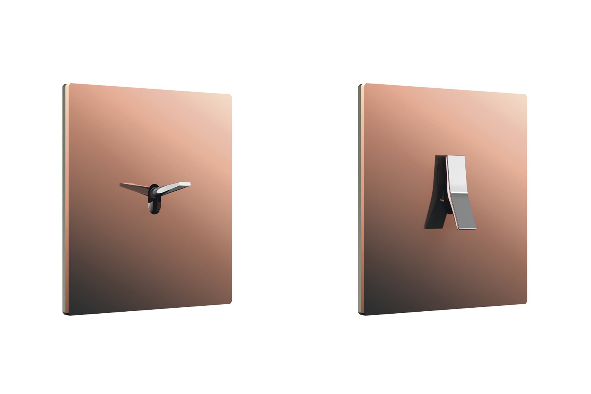 interruptor luz bronce y plata 