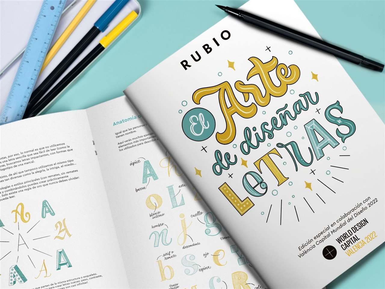 En el taller se facilitará el cuaderno “El arte de diseñar letras”, edición especial de RUBIO. 
