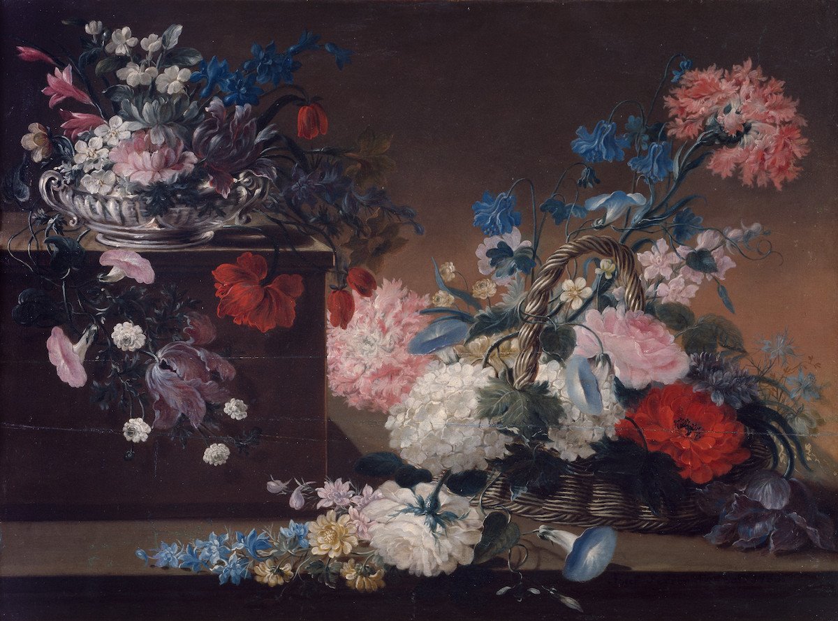 Las flores, como tema pictórico más o menos desarrollado, hunden sus orígenes en la consolidación del bodegón o naturaleza muerta como género pictórico diferenciado durante el siglo XVII.
