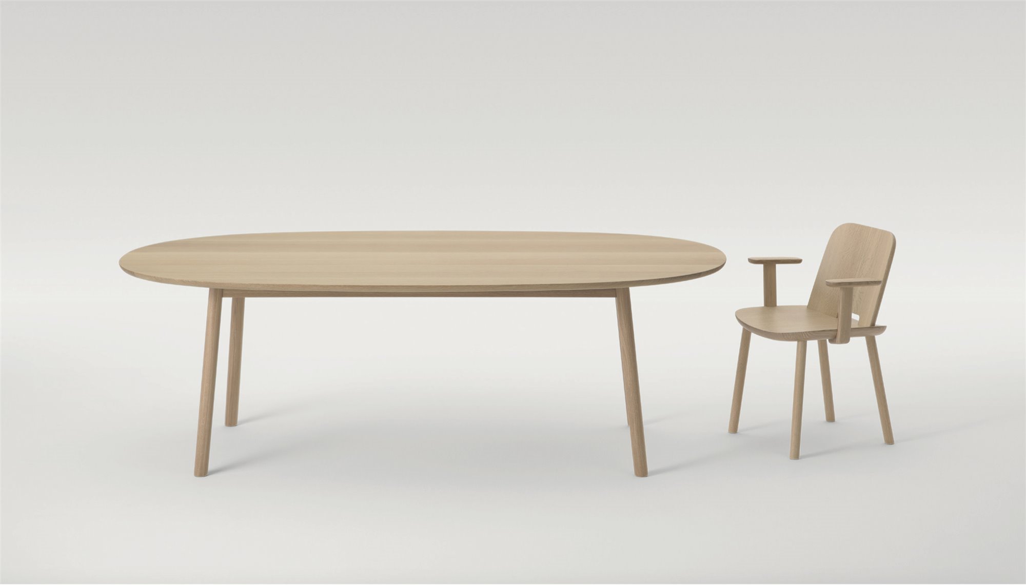 mesa de comedor ovalada y silla madera