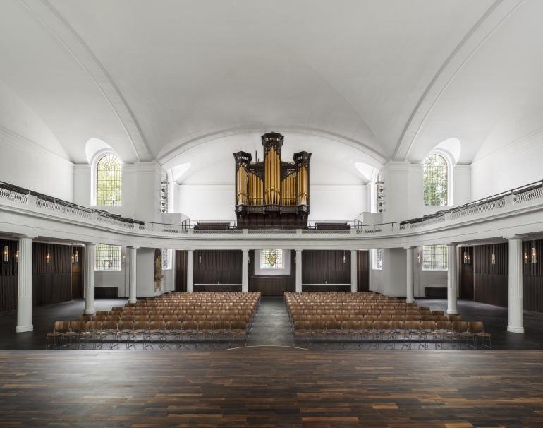 iglesia St John de Hackney Londres con un órgano