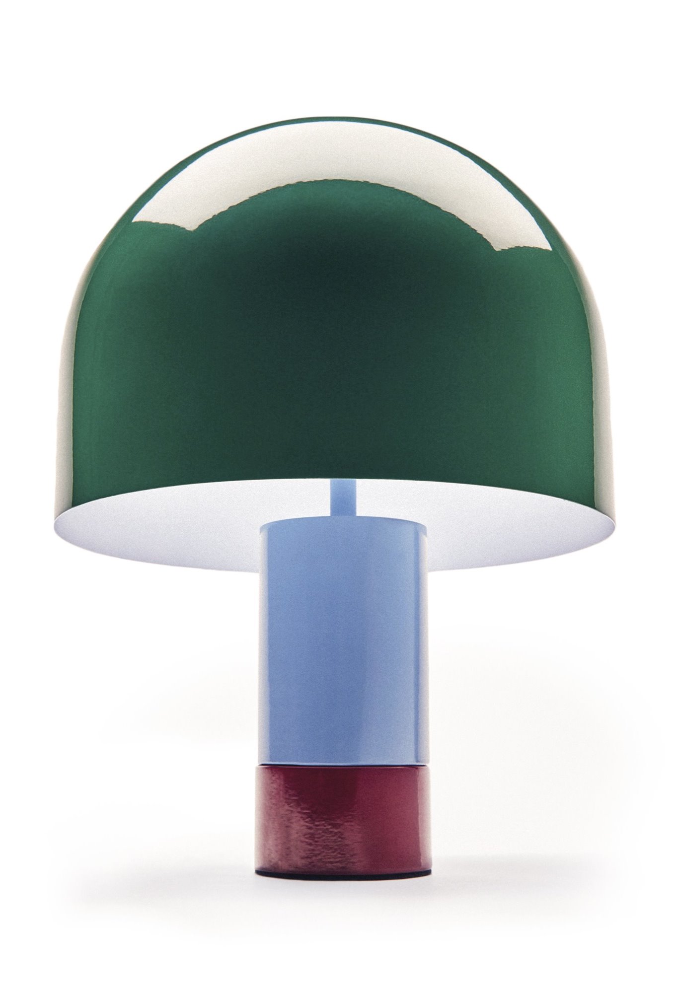 lámpara seta verde azul y fucsia