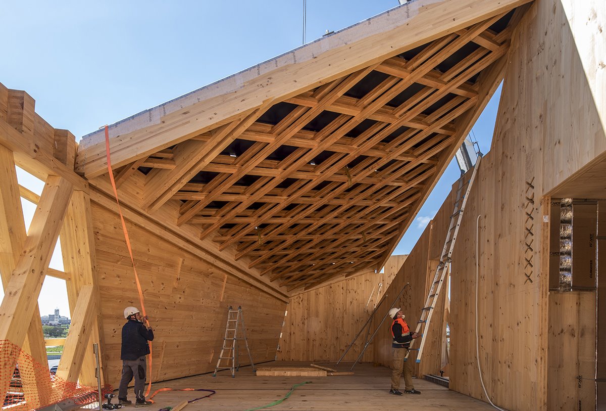 Impulso Verde, de Manuel Guaita, Antonio J. Lara Bocanegra y Susana Penedo Souto, primer edificio público de Galicia construido íntegramente en madera gallega.