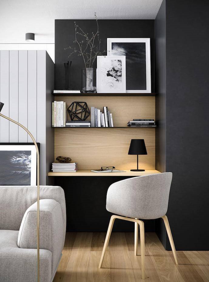 El mobiliario a medida ayuda a ganar verticalidad en el diseño.