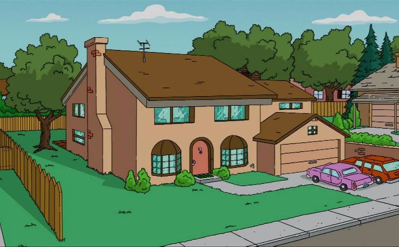 La casa de Los Simpson.