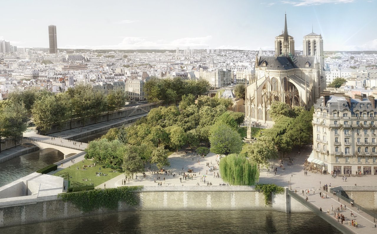 Un pequeño vergel alrededor de Notre Dame