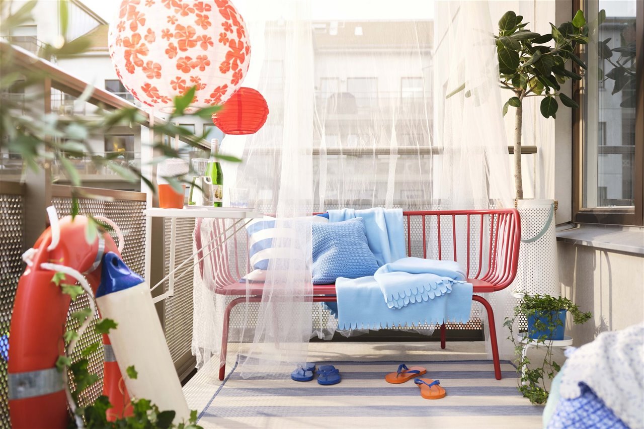 0.banco rojo ikea