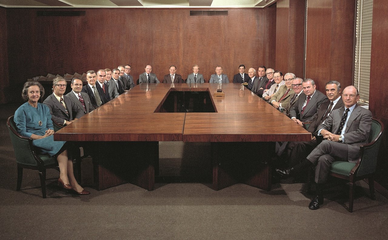 Katharine Graham, editora, en Nueva York en 1975.