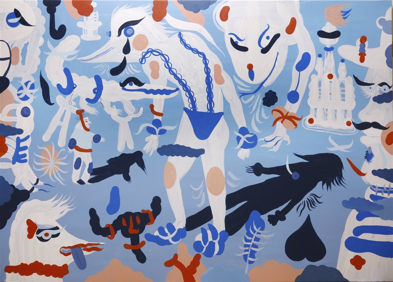 'The castle of transgression' (2022), acrílico sobre lienzo.