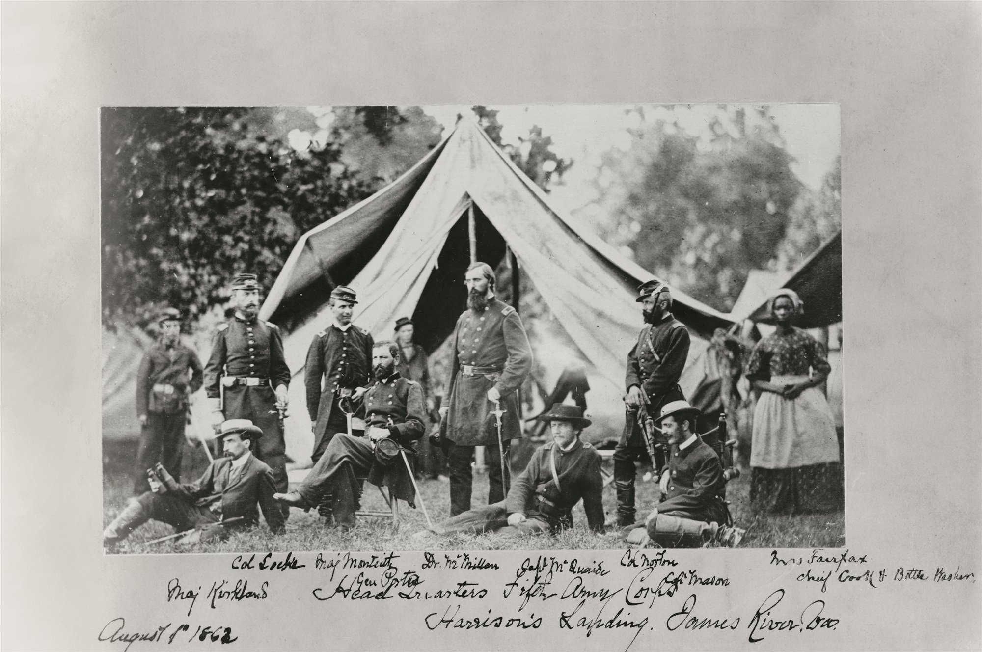 Mrs. Fairfax, Cocinera, Harrison’s Landing, Virginia, USA, 1862. FOTO: Library of Congress
