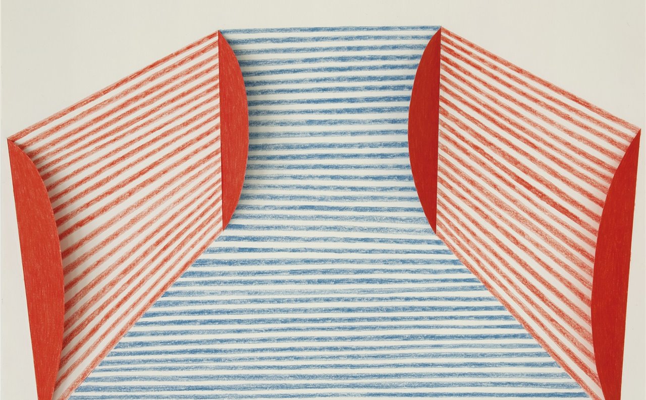 INTERIOR, 2013, dibujo y collage sobre papel. 