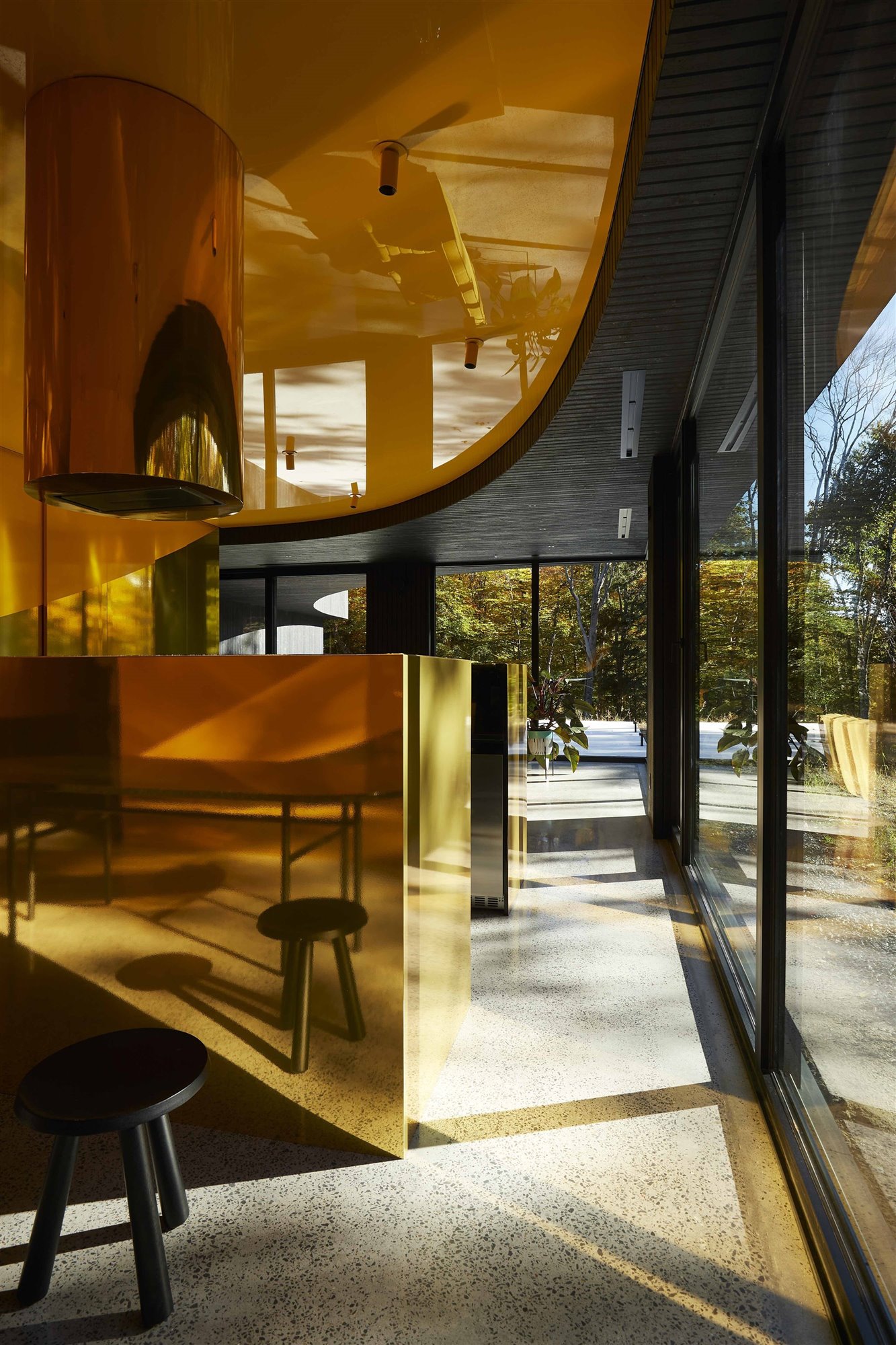 Casa en el bosque. Forma orgánica