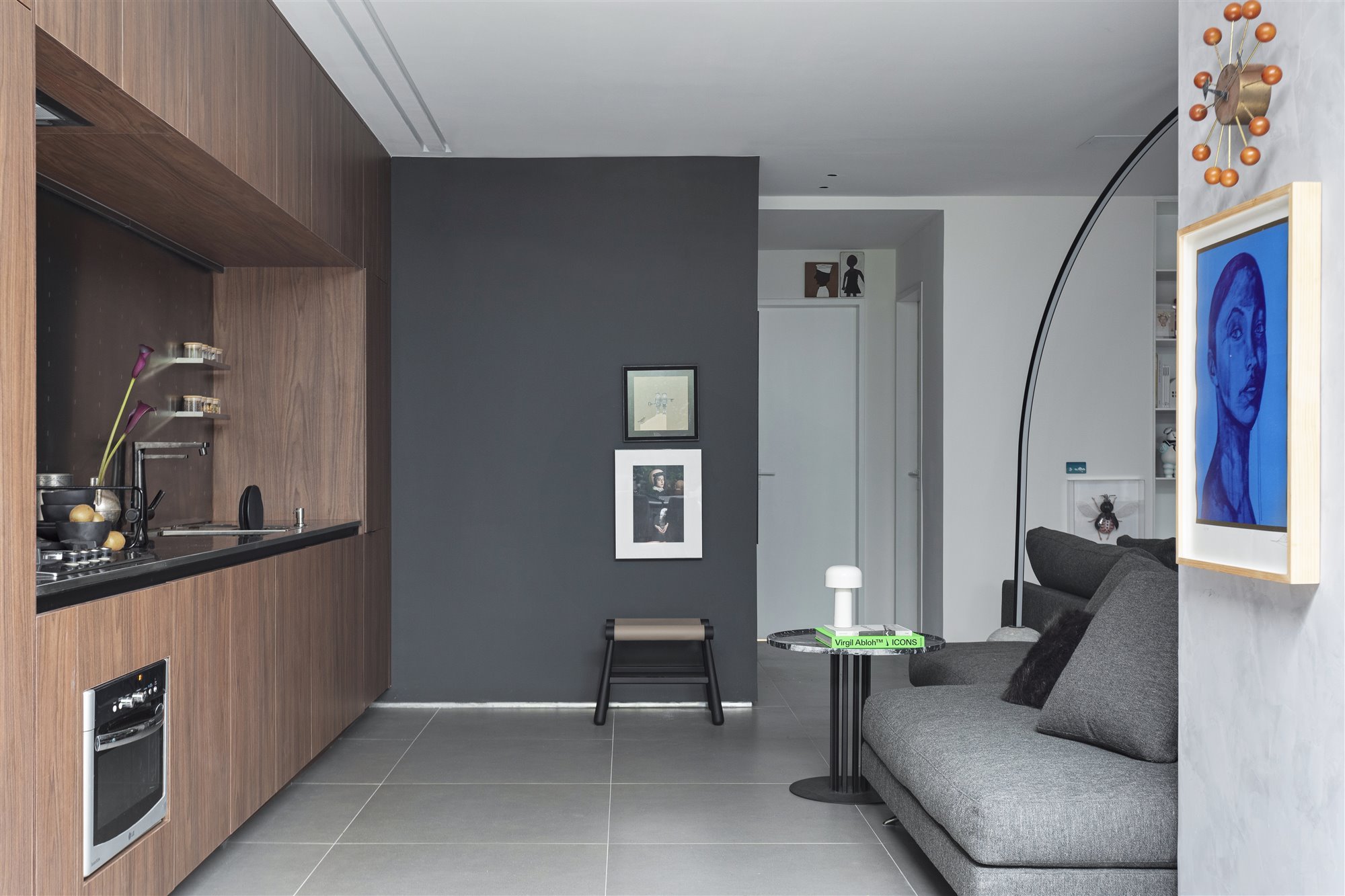 cocina madera integrada al solon