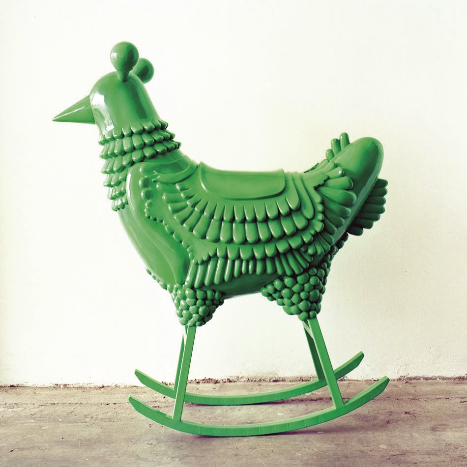 Mecedora Green Chicken, de Jaime Hayon.