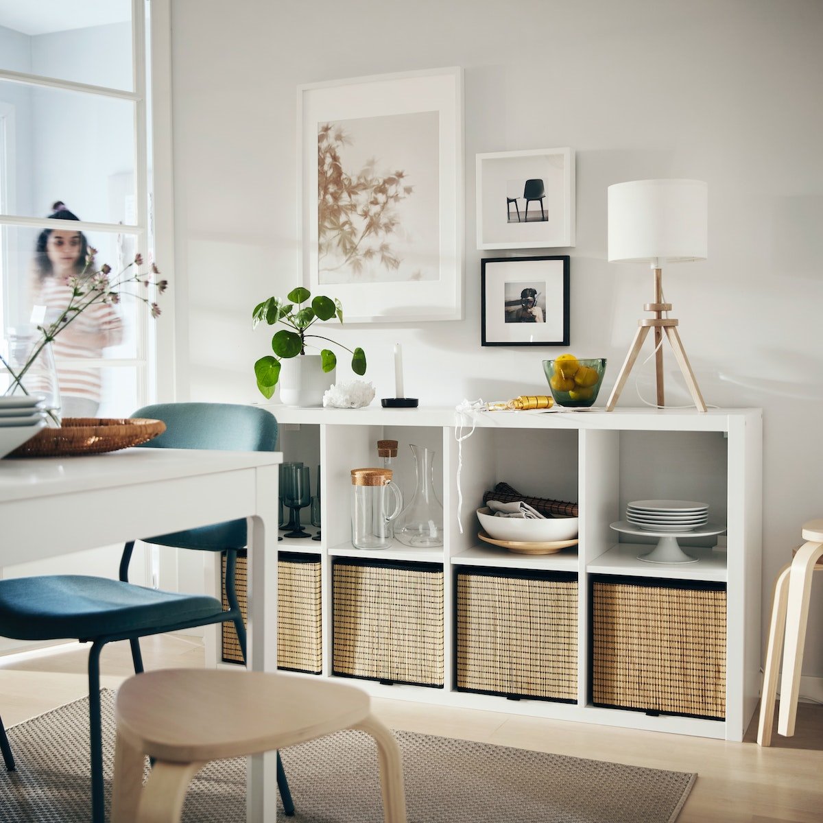 Las estanterías Kallax, un clásico de Ikea que puede destinarse a diversos usos y estancias.