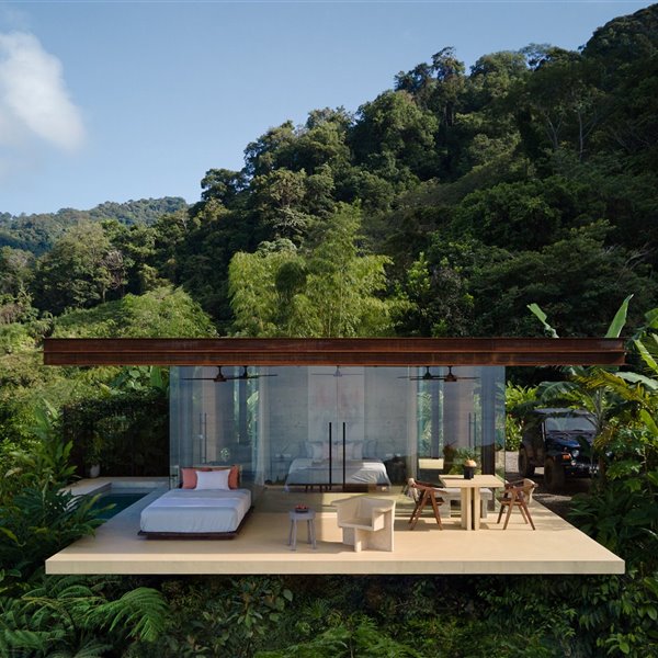 ¿Cómo levitan estas dos villas de arquitectura biofílica sobre la selva de Costa Rica? 