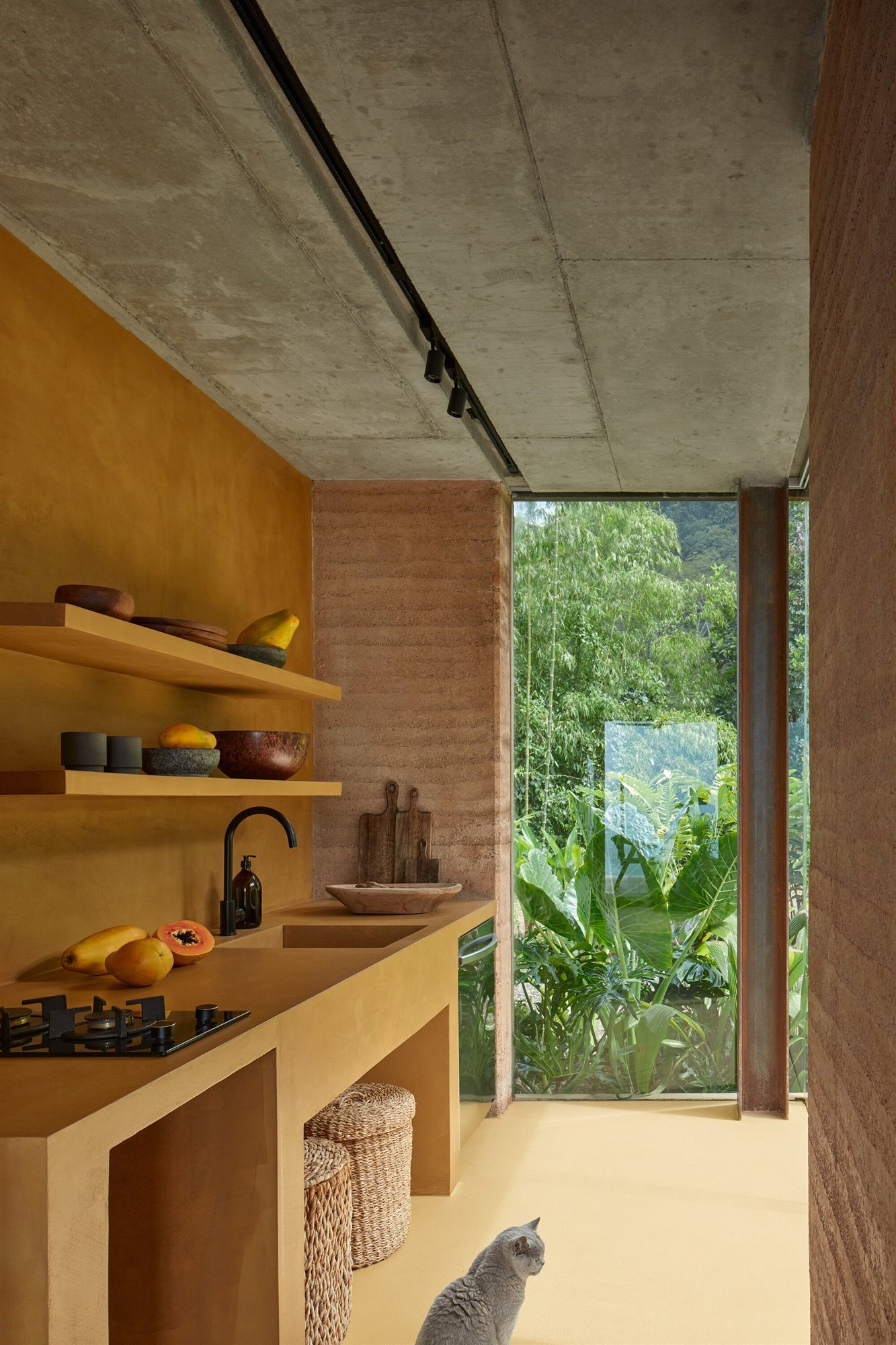 cocina hormigón ocre Costa Rica 