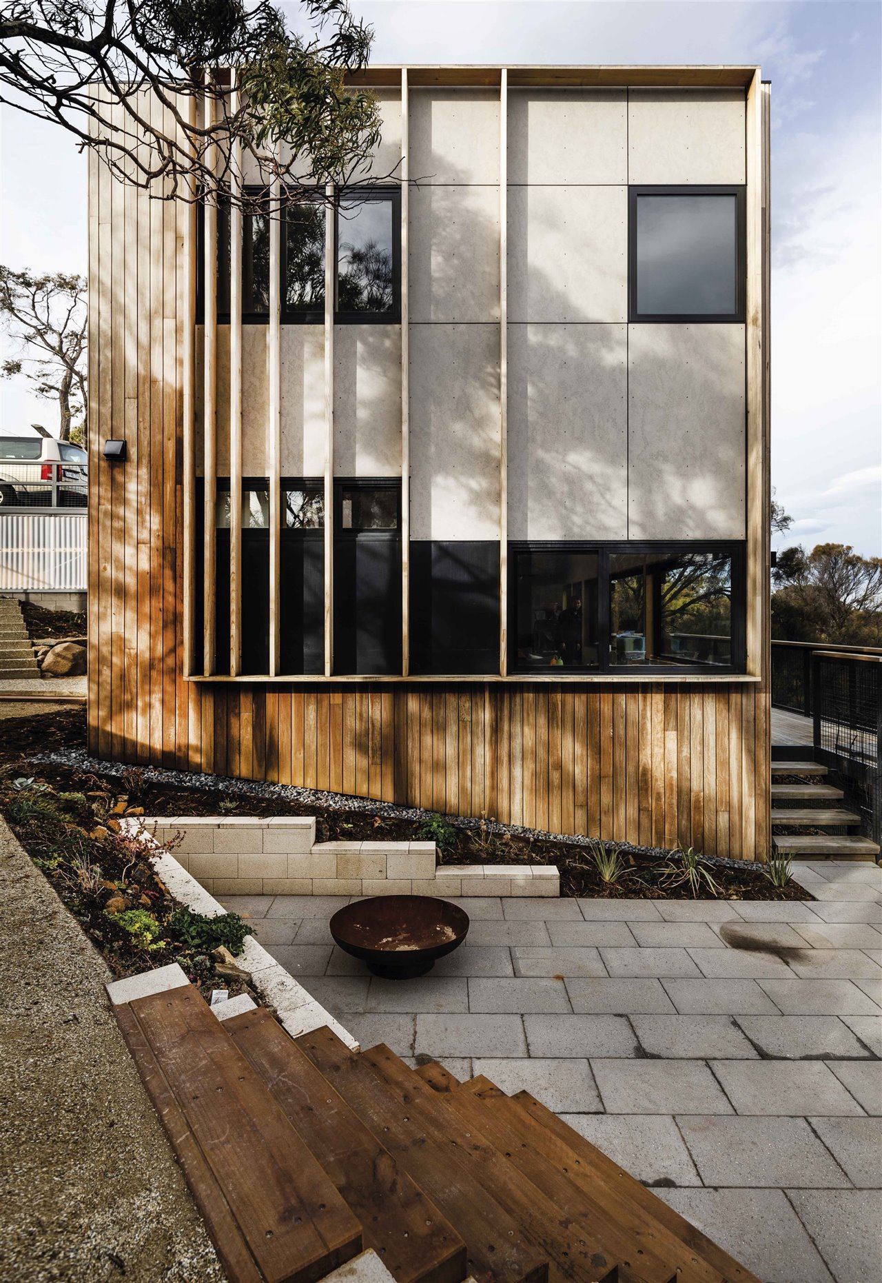 Midway Point House en Tasmania, Australia, de Cumulus Studio.