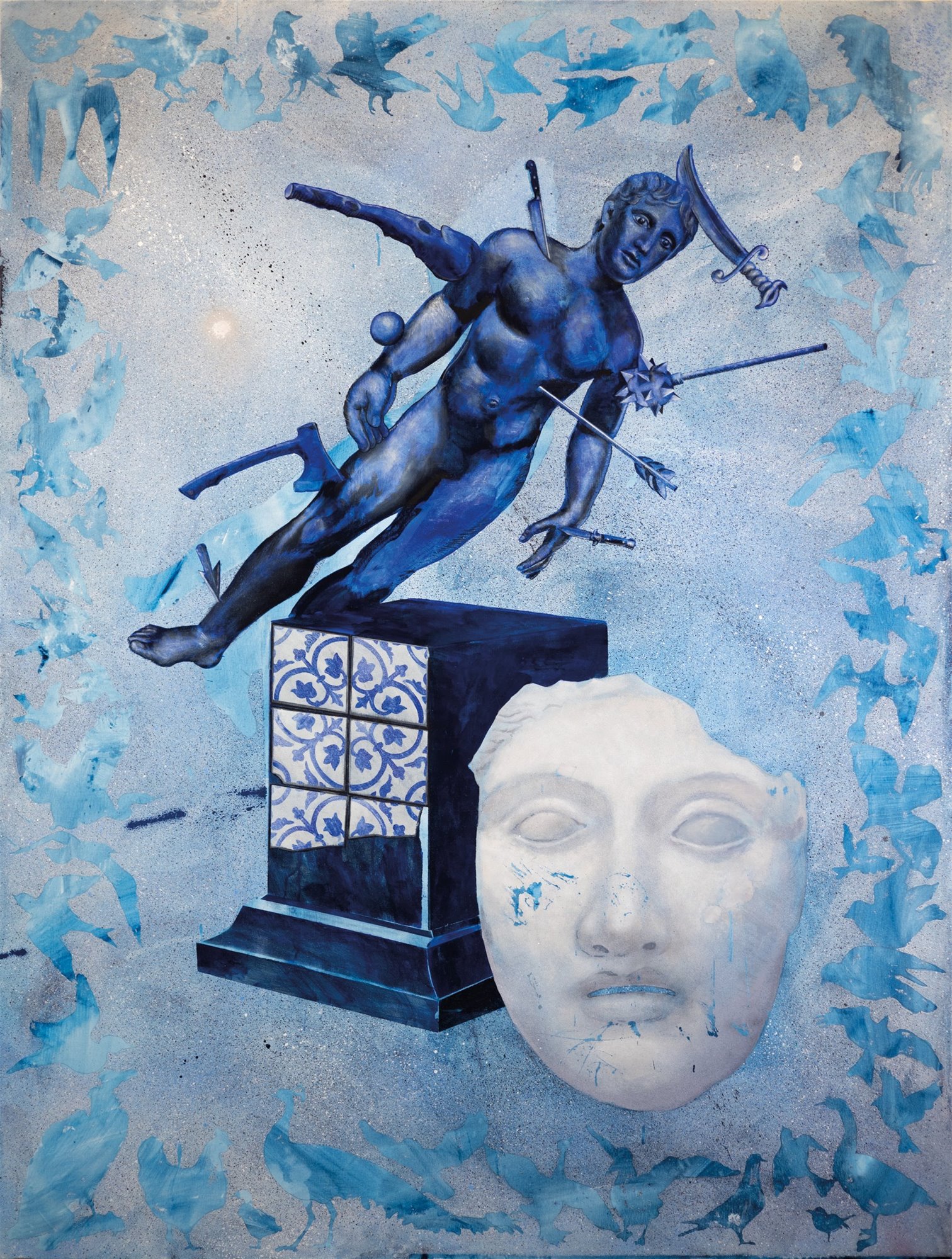 'La estatua que he vaciado en soledad, volverla raíz y musgo en tierra, canto y ala en el aire', 2022, Los Bravú, Yusto/Giner Gallery