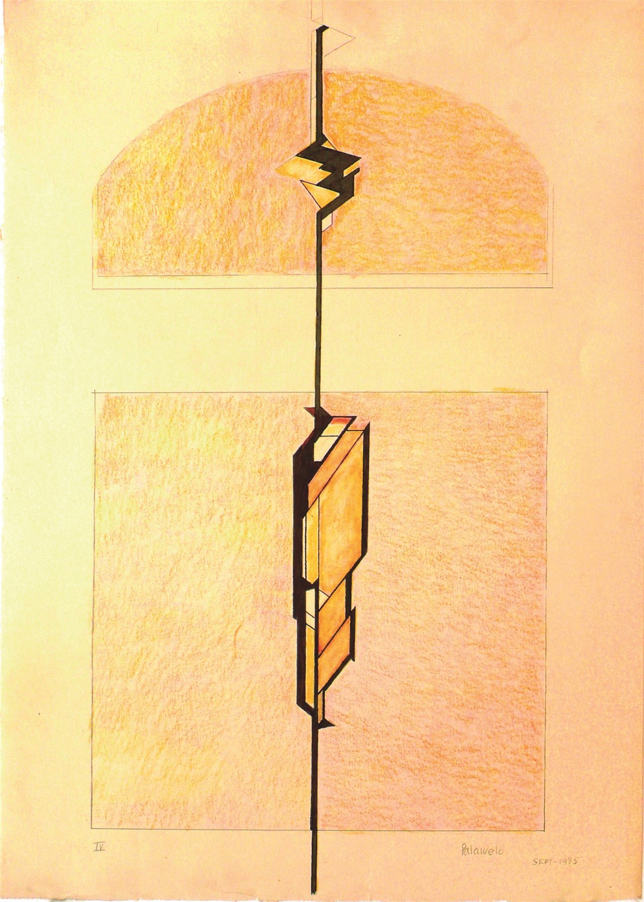 Sin título (1985) Lápiz sobre papel. 52,7 x 37,3 cm.