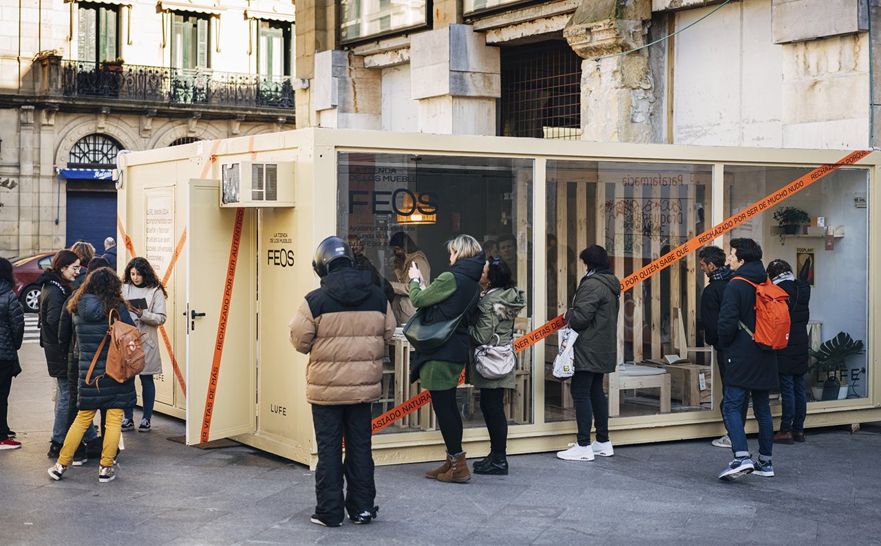 La tienda efímera de Muebles Lufe en San Sebastián.