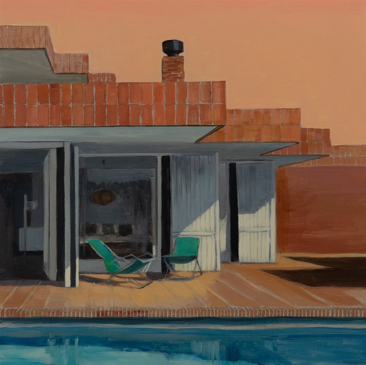 'La noche tranquila', un retrato de un edificio de Coderch por Bea Sarrias.