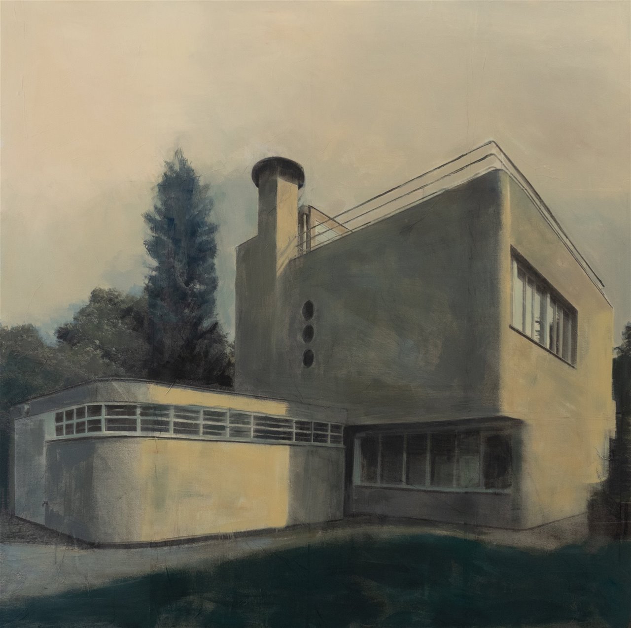 'Warm light0', un retrato de un edificio de De Koninck, por Bea Sarrias.