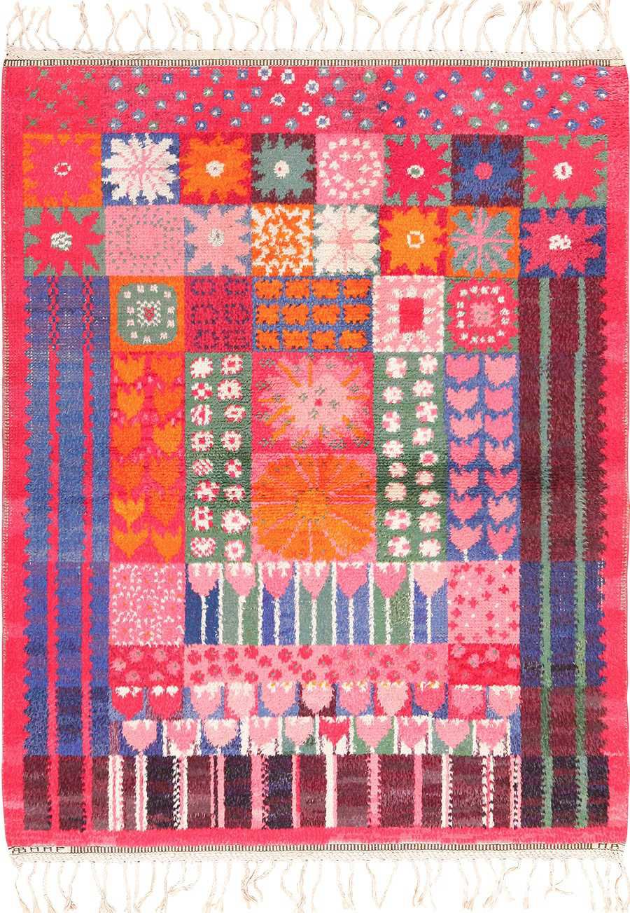 Alfombra diseñada por Marianne Richter con la técnica rye. Actualmente solo pueden encontrarse en anticuarios. Imagen cortesía de Nazmiyal Collection NY.
