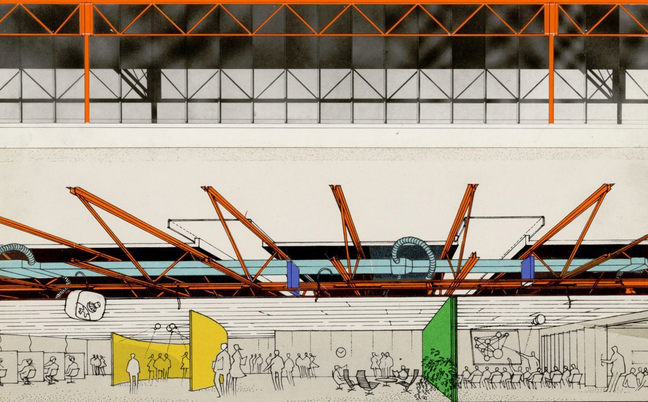 Dibujo para el proyecto de la escuela Integral, (Newport, 1967)