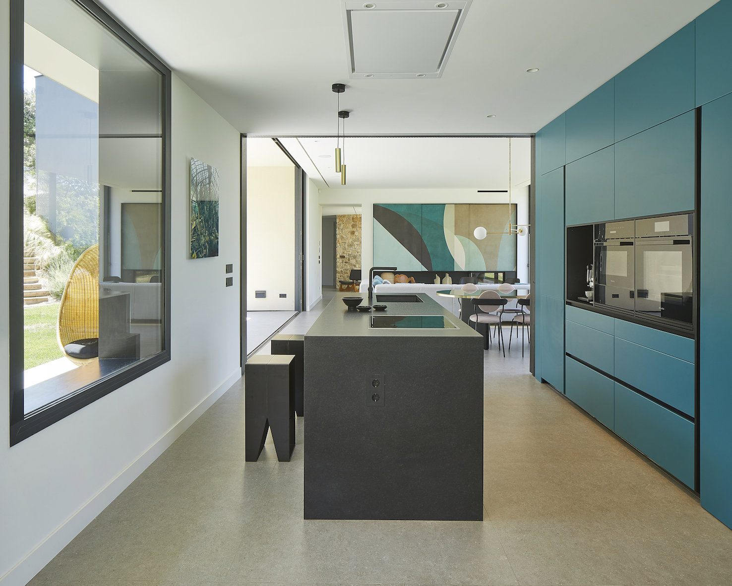 Cocina azul