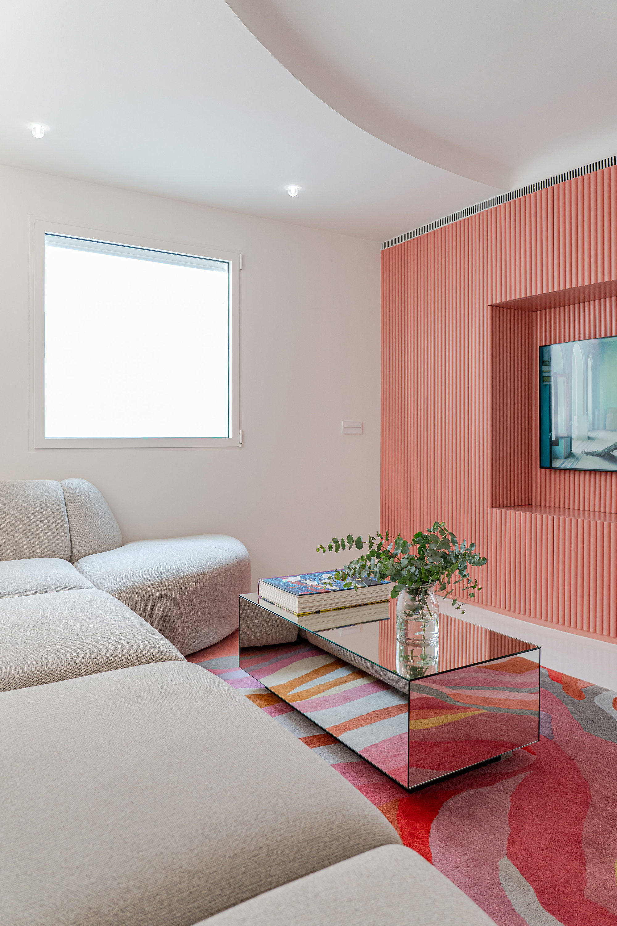 salón rosa salmón