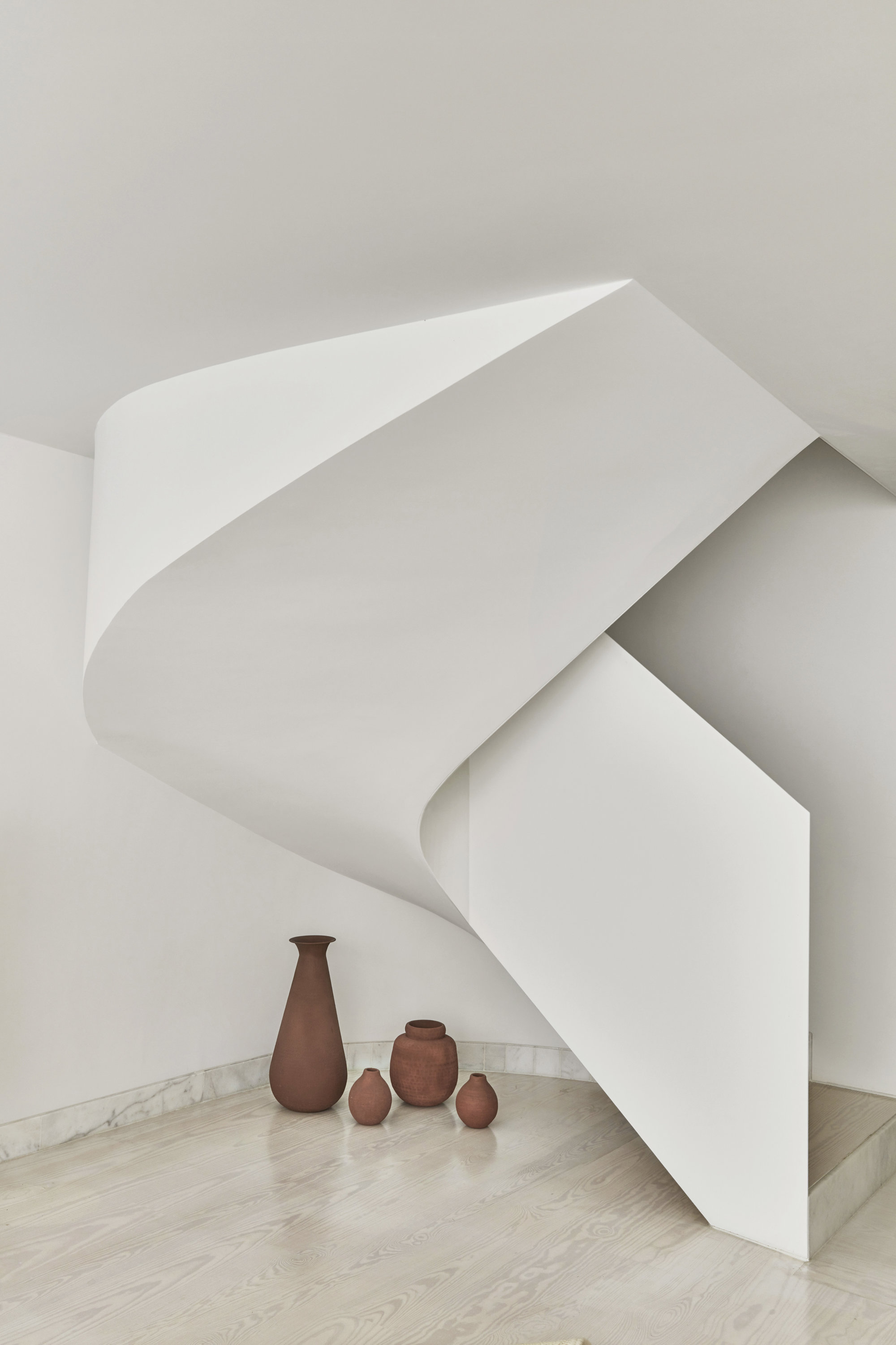 Una escultural escalera de caracol