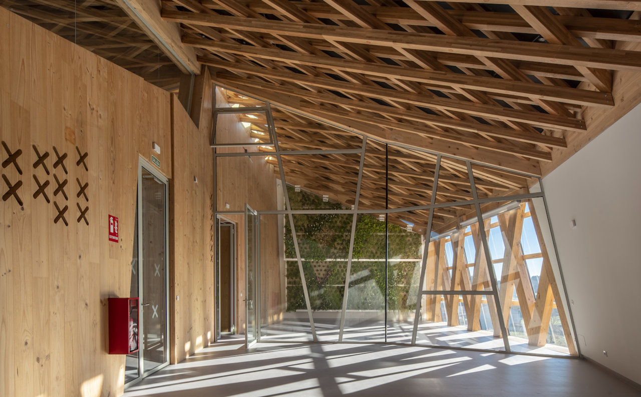 Gracias a la madera empleada, el edificio absorbe cerca de 280 toneladas de CO2.
