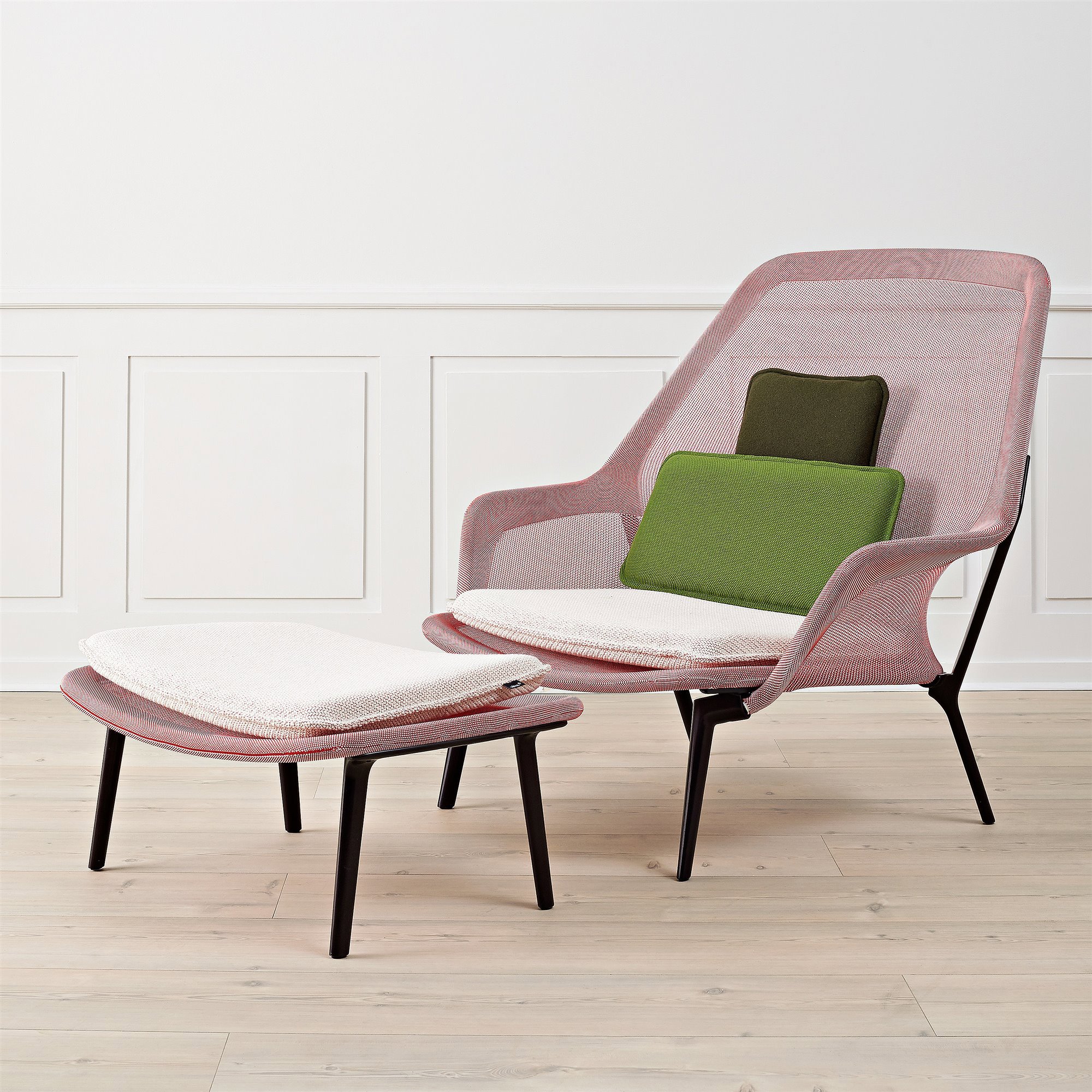 Slow chair Ronan & Erwan Bouroullec color rosa para Vitra