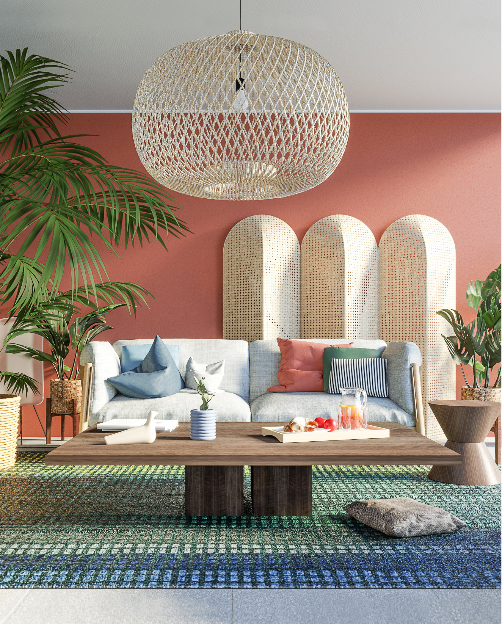 Piso en Roma con decoración de interiores moderna