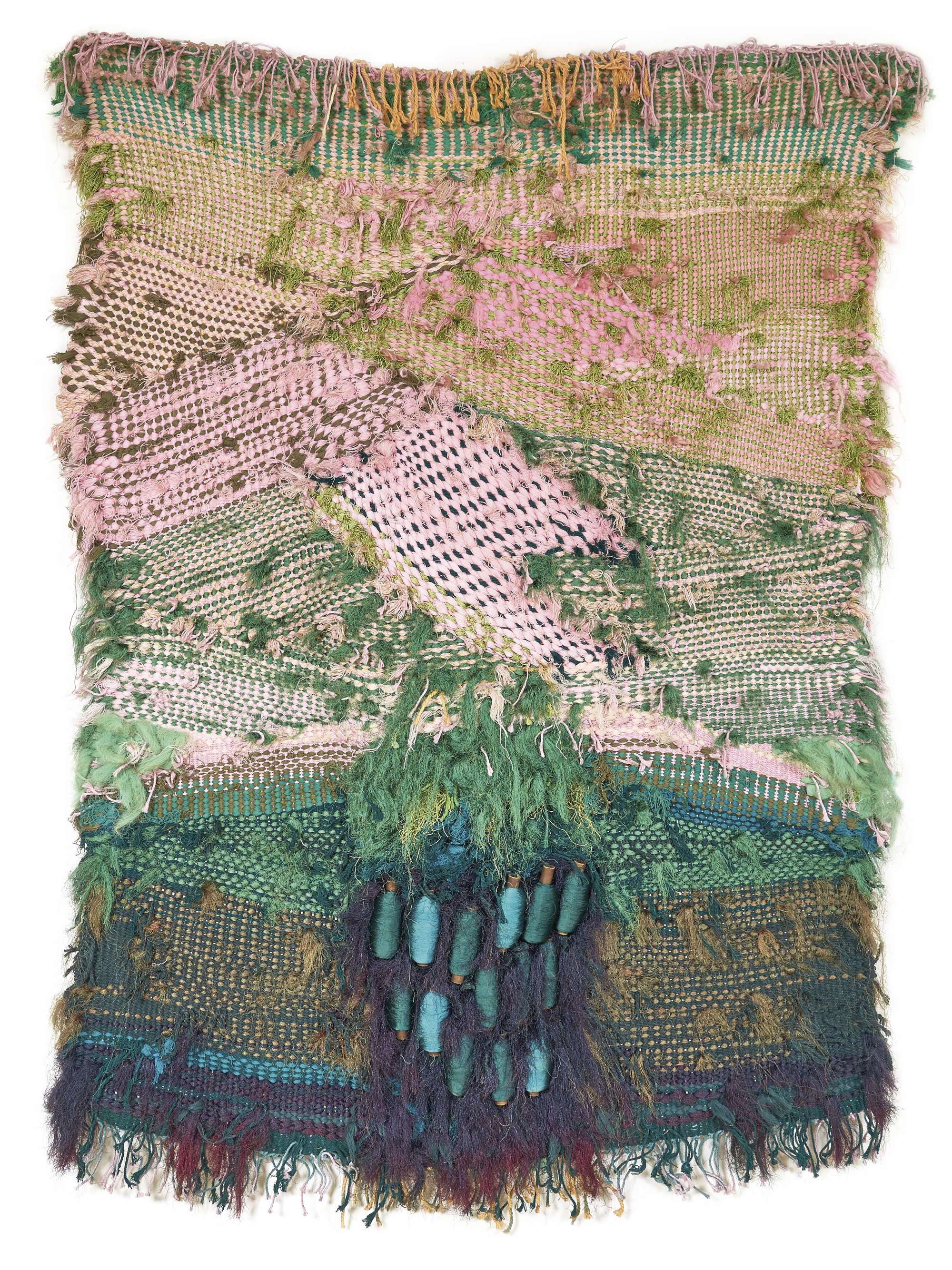 Paisatge, 2003 (175 + 130 cm). Lana, algodón y fibras de seda. Todos los tapices de este reportaje están expuestos en la galería Michel Soskine (Madrid)