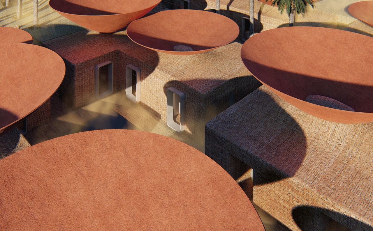 Propuesta de cubierta cóncava para captación de agua de lluvia en climas áridos, del estudio iraní BMDesign Studios