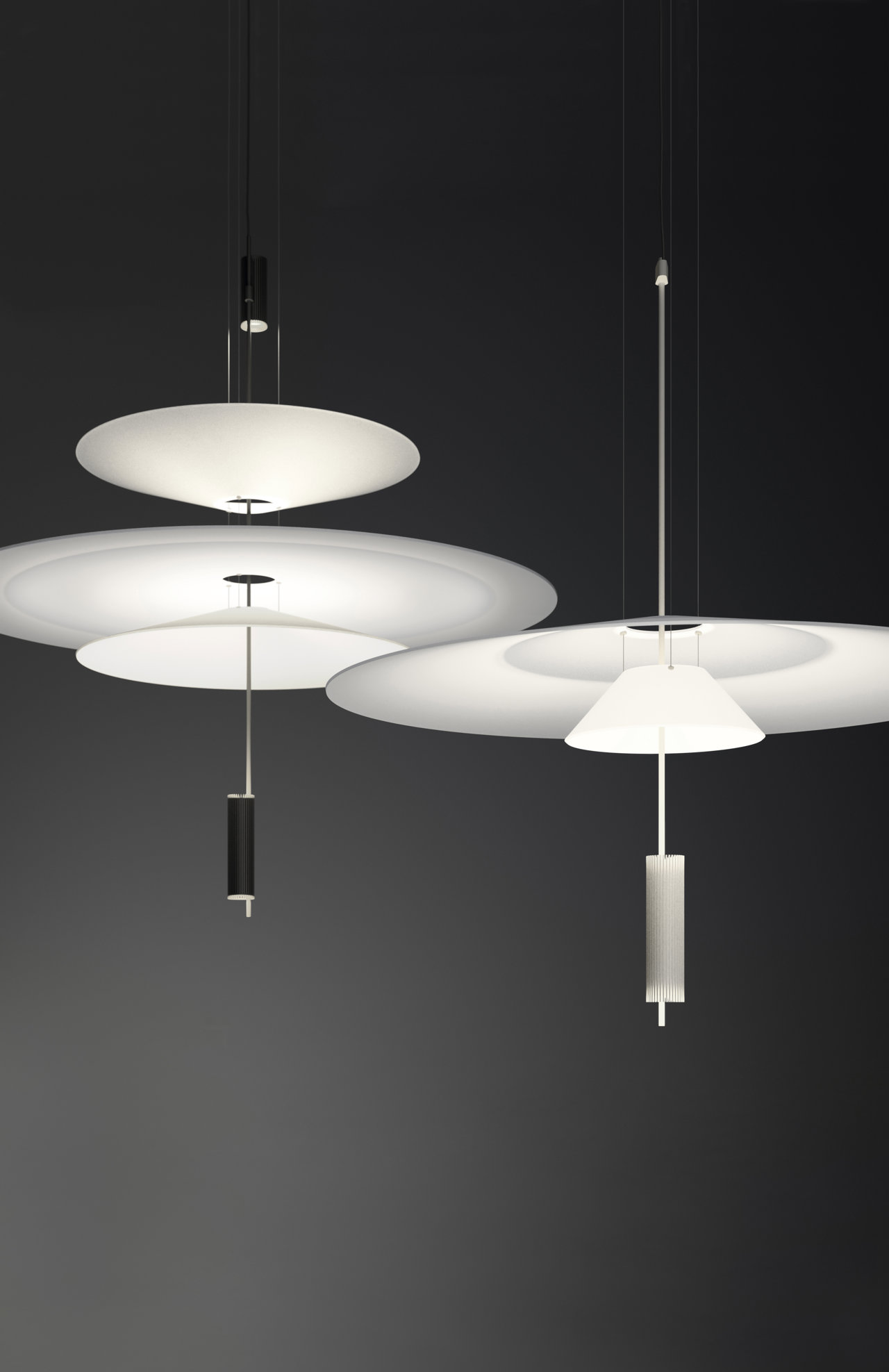 Lámpara Flamingo, un diseño suyo para Vibia de 2015 que se ha convertido en un icono