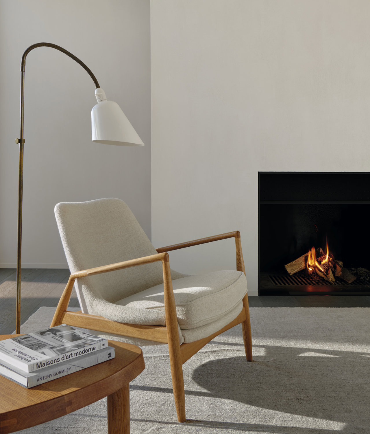 Detalle junto a la chimenea del salón