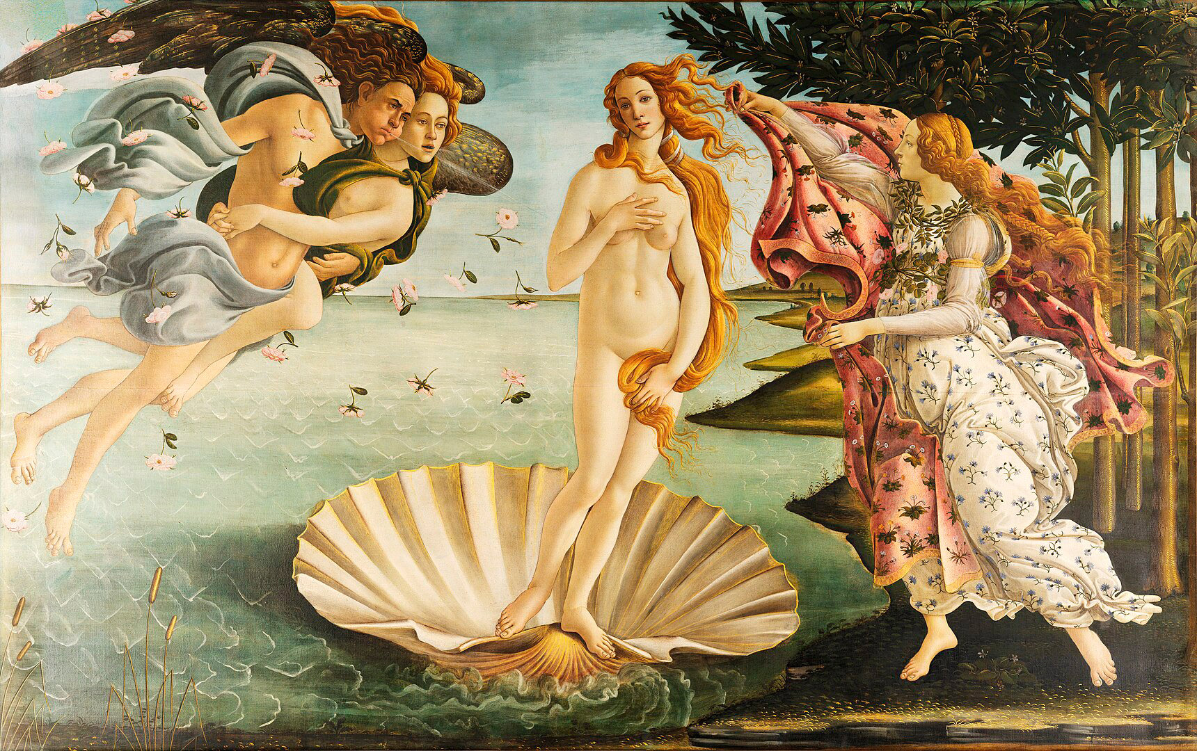 El nacimiento de Venus, Sandro Botticelli, 1482-1485 