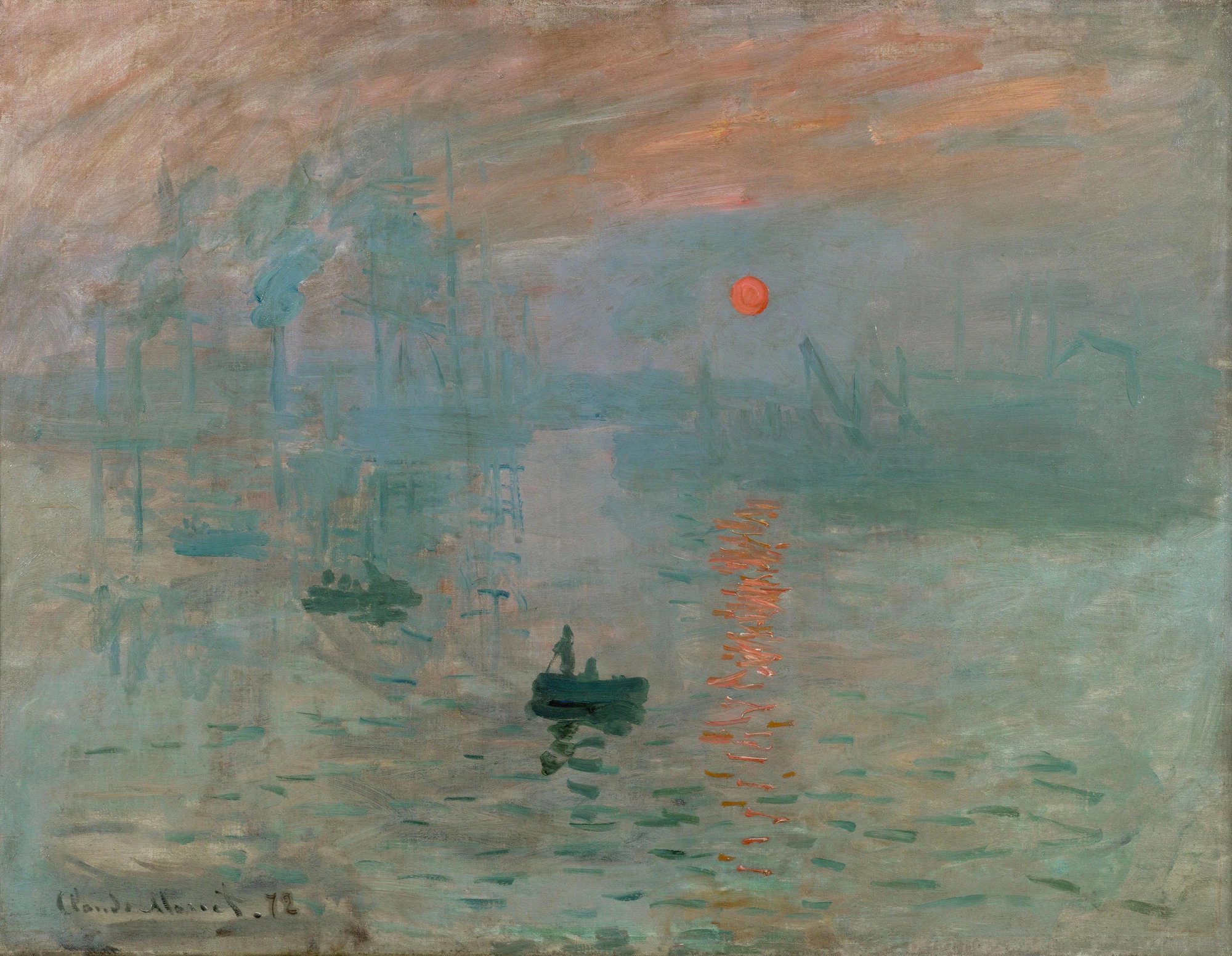 Impresión, sol naciente, Claude Monet, 1872