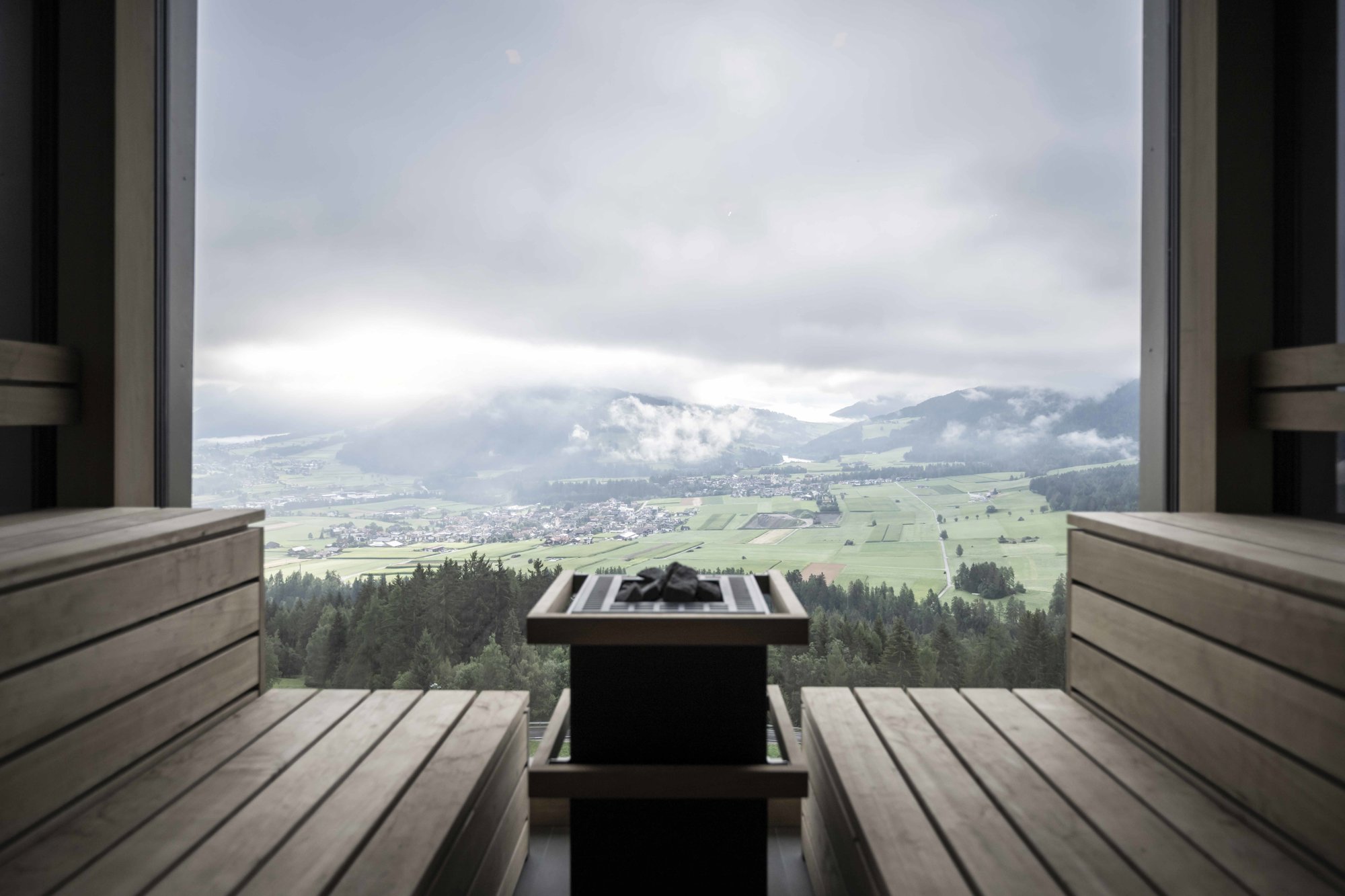 Una sauna con vistas